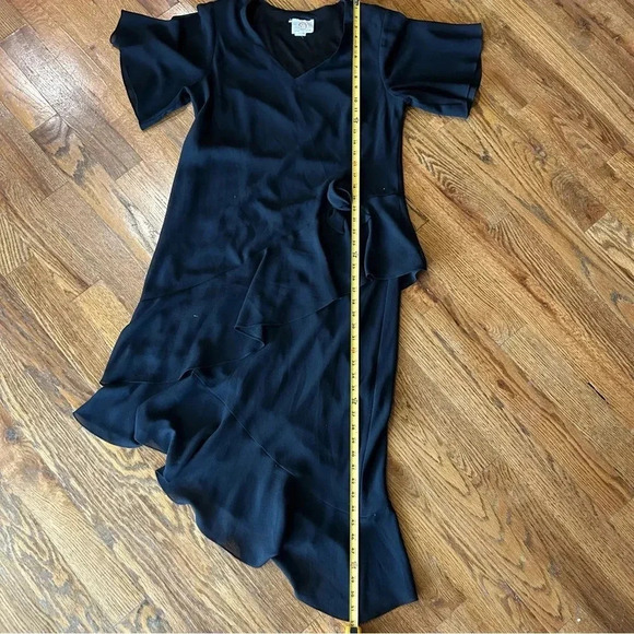Vintage SANDRO Black Dress Ruffles - See Pictures For Measurements - Picture 6 of 8